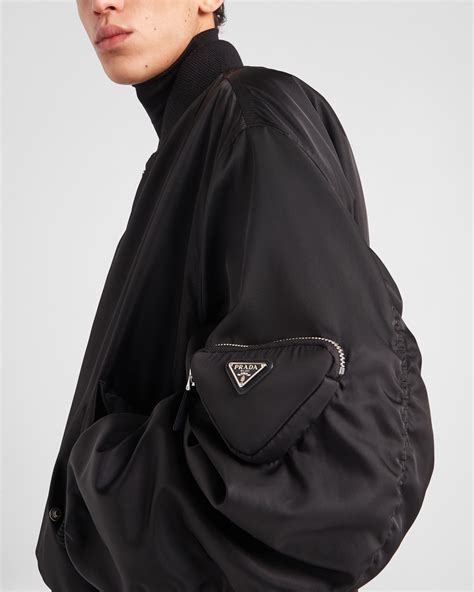 mens prada bomber jacket|prada nylon bomber.